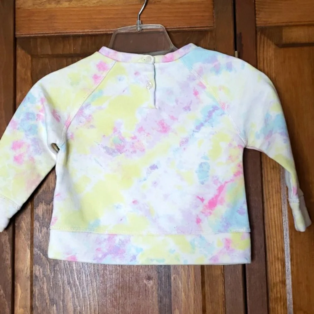 Baby Gap Girls Tie Dye Fleece Top Sz 18-24M